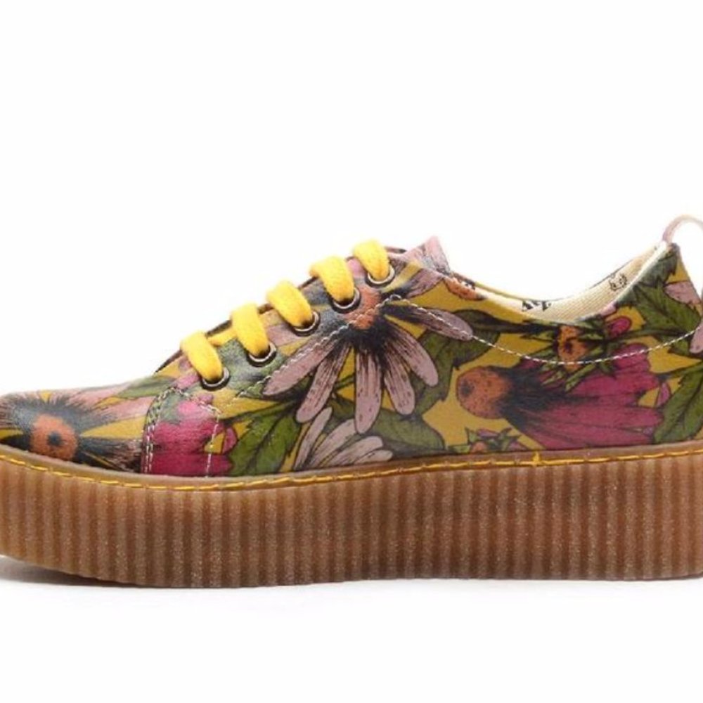 Goby Shoes - Floral Sneakers - White Shoelaces - Picture 4 of 5